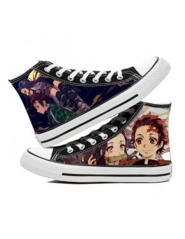 Chaussures Fermées Demon Slayer Tanjiro & Nezuko Baskets Converses Sneakers Adulte Homme Femme Livraison rapide