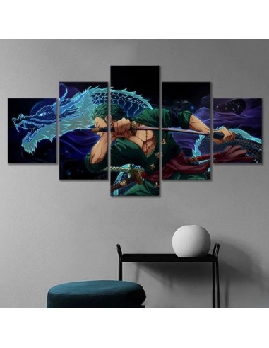 Tableau One Piece Roronoa Zoro Dragon Cadre Toile votre restaurant rapide dans 