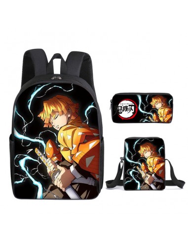 Cartable Zenitsu Demon Slayer Ensemble 3 Pièces votre restaurant rapide dans 