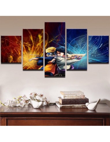 Tableau Naruto et Sasuke Deco Toile Cadre Mural Manga pas cher chine