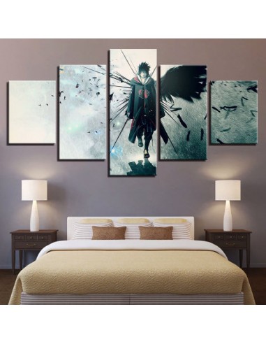 Tableau Sasuke Uchiha Deco Toile Cadre Mural Manga Naruto pas chere