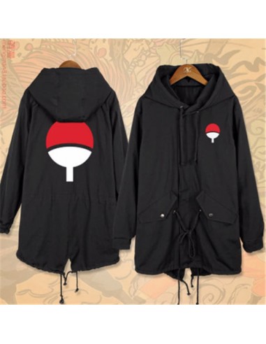 Veste Uchiha Sharingan (2 Coloris) Naruto Adulte Homme Femme Hiver Mi Saison Capuche Manga Manteau Blouson pas chere