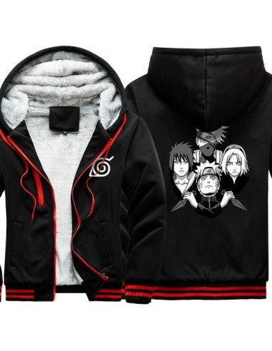 Manteau Hiver Naruto (9 couleurs) Adulte Homme Femme Polaire Hiver Capuche Manga Veste Blouson hantent personnes