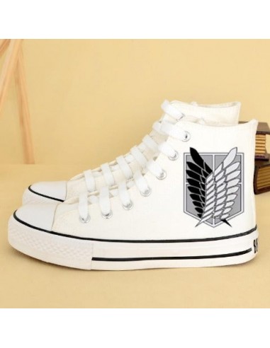 Chaussures Fermées Attack on Titan Baskets Converses Sneakers Adulte Homme Femme pas cher 